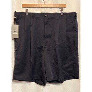 Haggar Mens Size 40W Flat Front Navy Dress Shorts